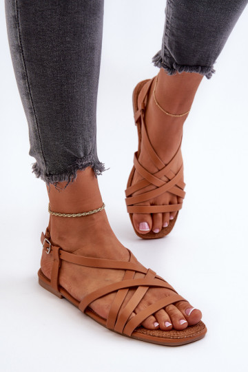 Sandales plates pour femmes Big Star NN274013 marron