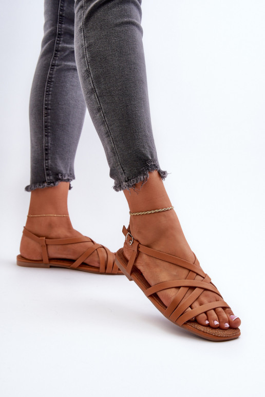 Sandales plates pour femmes Big Star NN274013 marron