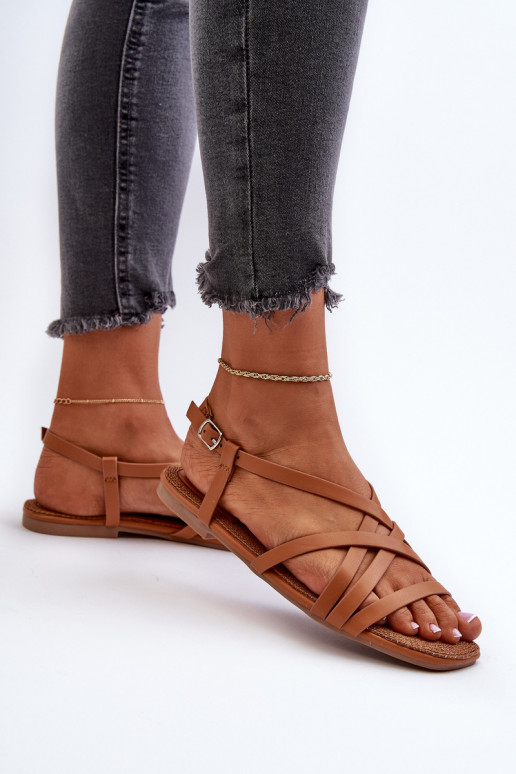 Sandales plates pour femmes Big Star NN274013 marron