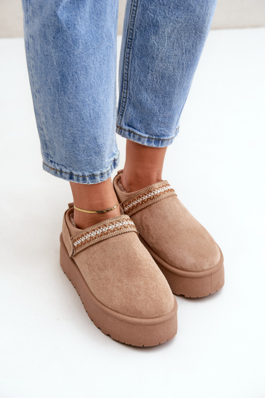 Bottes de neige Avec des décorations Haftem beige Selithria