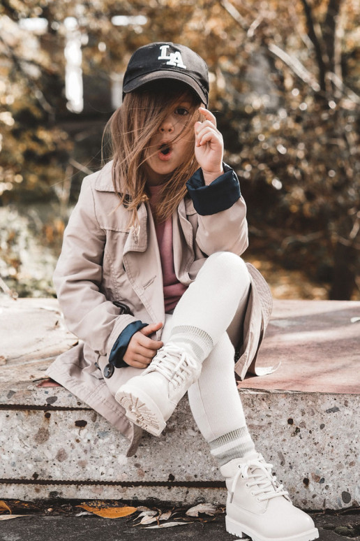 Bottes chaudes pour enfants couleur ivoire Dexter