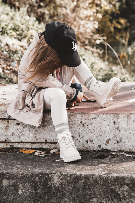 Bottes chaudes pour enfants couleur ivoire Dexter