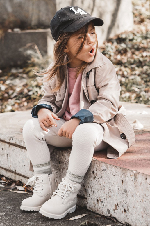 Bottes chaudes pour enfants couleur ivoire Dexter