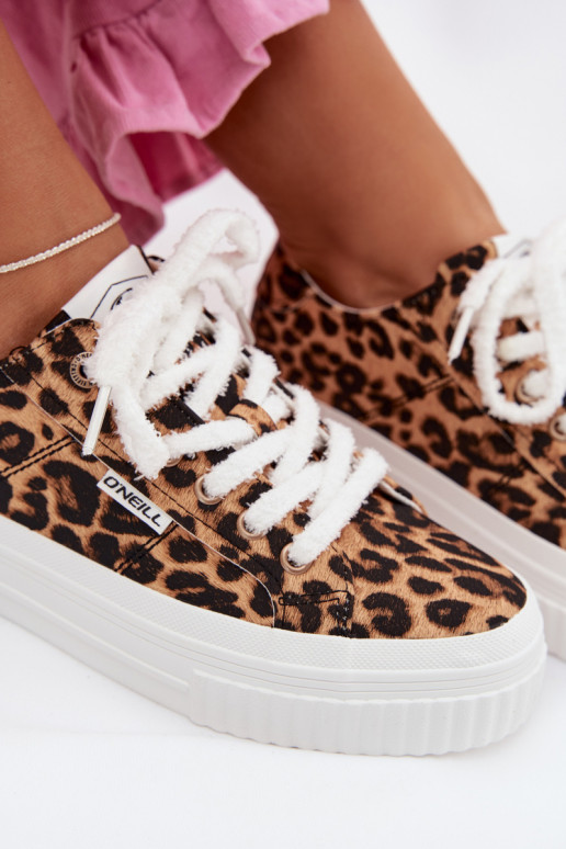 Chaussures de loisirs avec une plateforme O`NEILL SPINNA C DANSOMEN LODANS 90261009.92A avec des motifs en fourrure de léopard