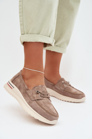 Bottines beiges en daim naturel Selorette 2