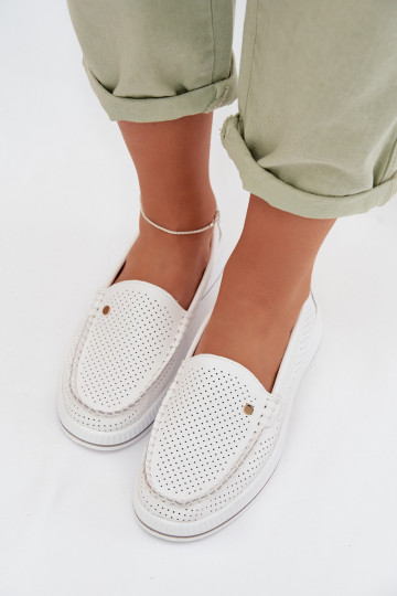 chaussures FémininActivéturalnej Skóry S.Barski GR61-5980 couleur blanche