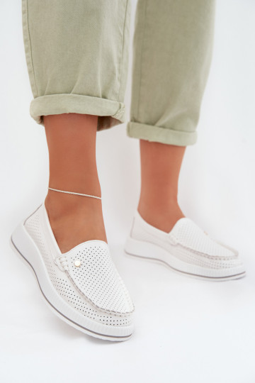 chaussures FémininActivéturalnej Skóry S.Barski GR61-5980 couleur blanche 2