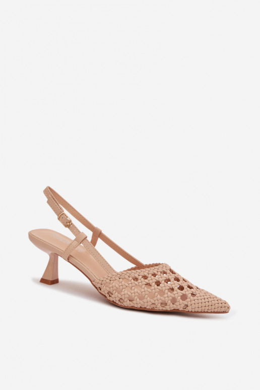 sandales à motifs Féminin avec des talons beige Selinae