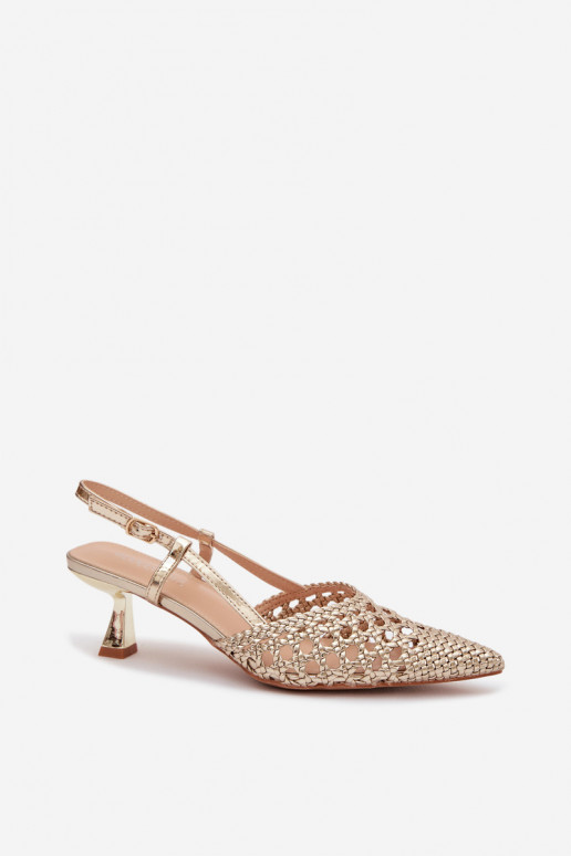 sandales à motifs Féminin avec des talons couleur dorée Selinae