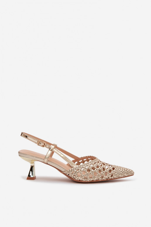 sandales à motifs Féminin avec des talons couleur dorée Selinae