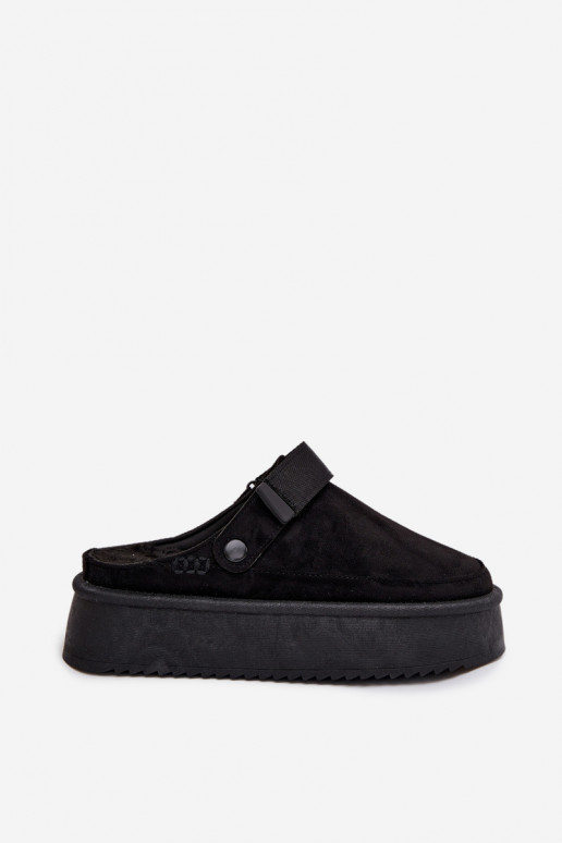 Bottes de neige Féminin avec une plateformeavec fermoir adhésifem couleur noire Jorielle