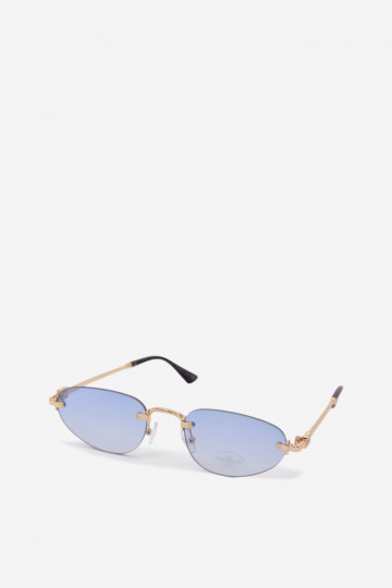 Des lunettes de soleil Féminin couleur bleue