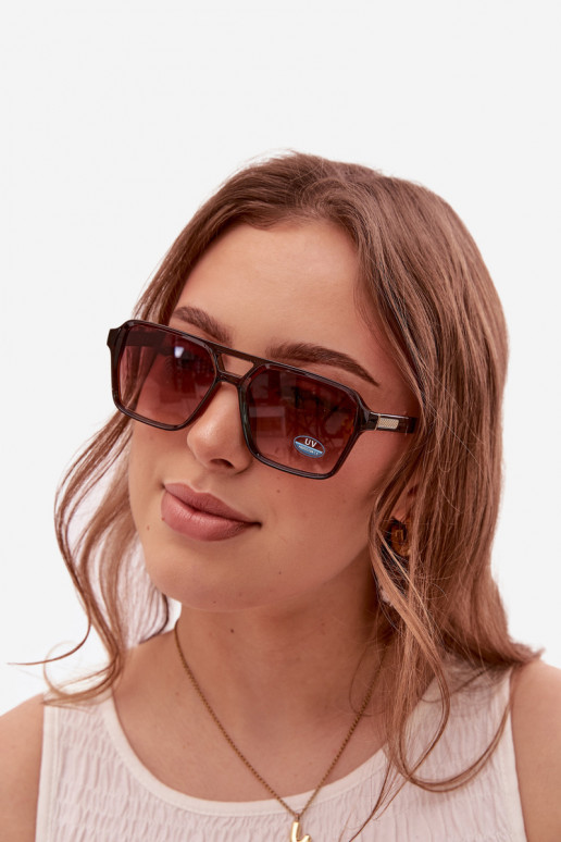 Des lunettes de soleil Féminin Ze couleur doréem Detalem marron