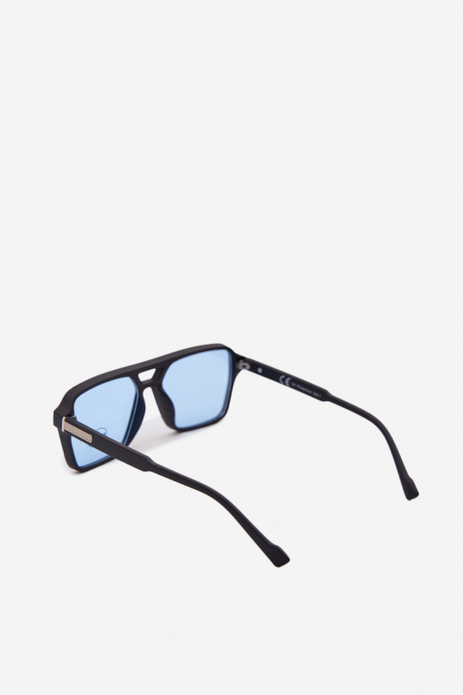 Des lunettes de soleil Féminin Ze couleur argentm Detalem bleu foncé