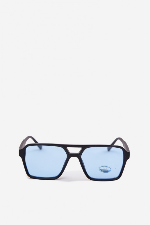Des lunettes de soleil Féminin Ze couleur argentm Detalem bleu foncé