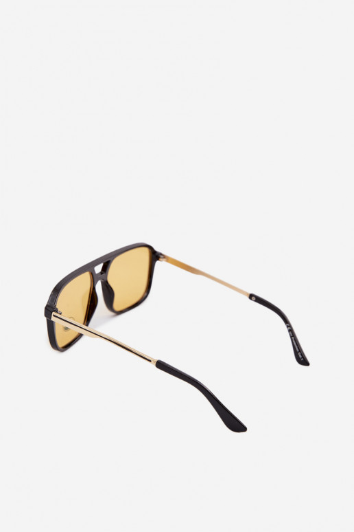 Des lunettes de soleil FémininFiltrem UV Noir et-couleur jaune