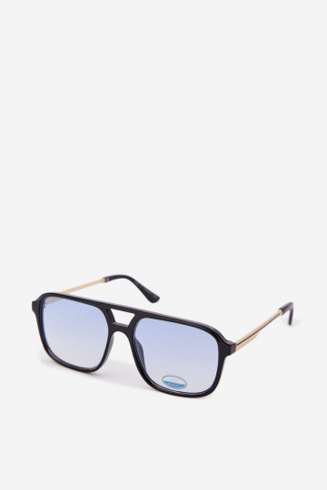 Des lunettes de soleil FémininFiltrem UV Noir et-couleur bleue