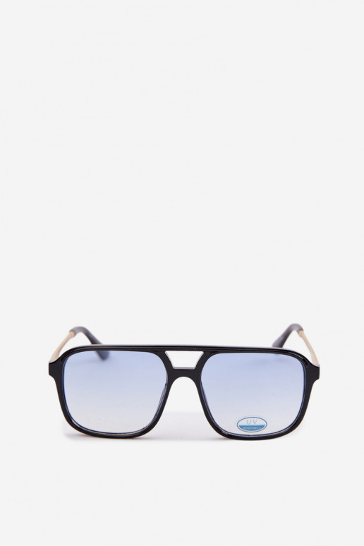 Des lunettes de soleil FémininFiltrem UV Noir et-couleur bleue