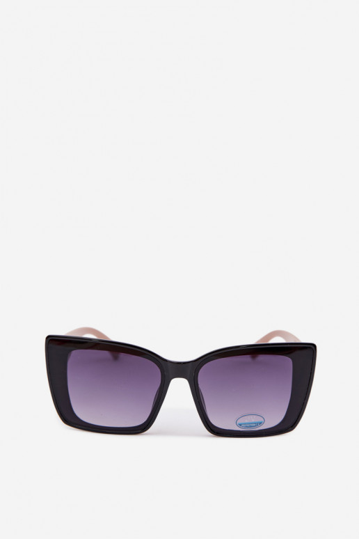 Des lunettes de soleil Féminin Oeil de chat Noir et-beige