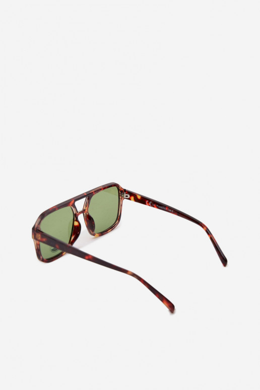 Des lunettes de soleil Féminin brun-couleur verte