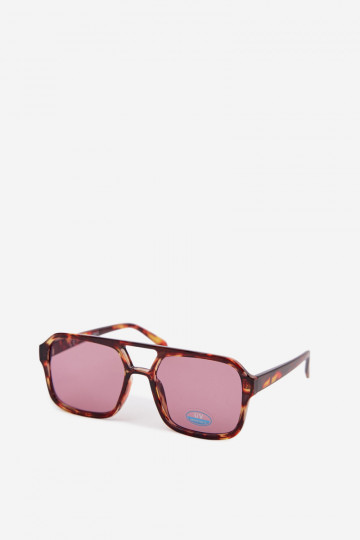 Des lunettes de soleil Féminin brun-couleur rose