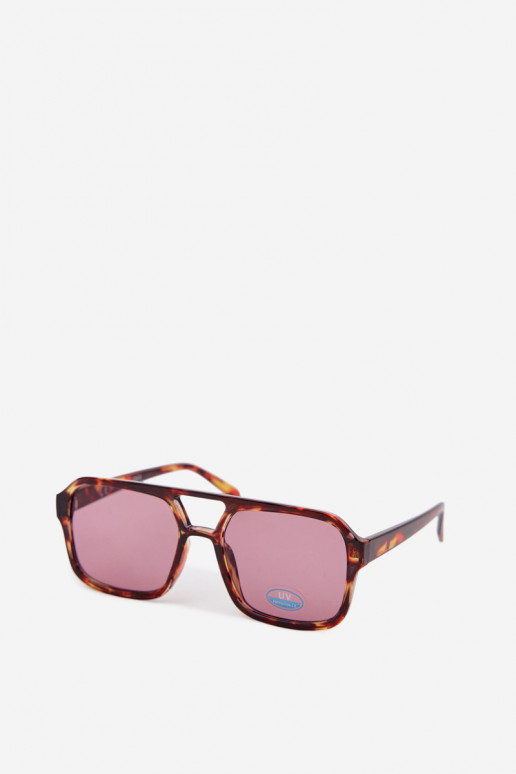 Des lunettes de soleil Féminin brun-couleur rose
