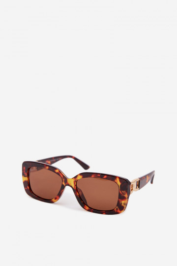 Des lunettes de soleil Féminin Ze couleur doréem Detalem marron