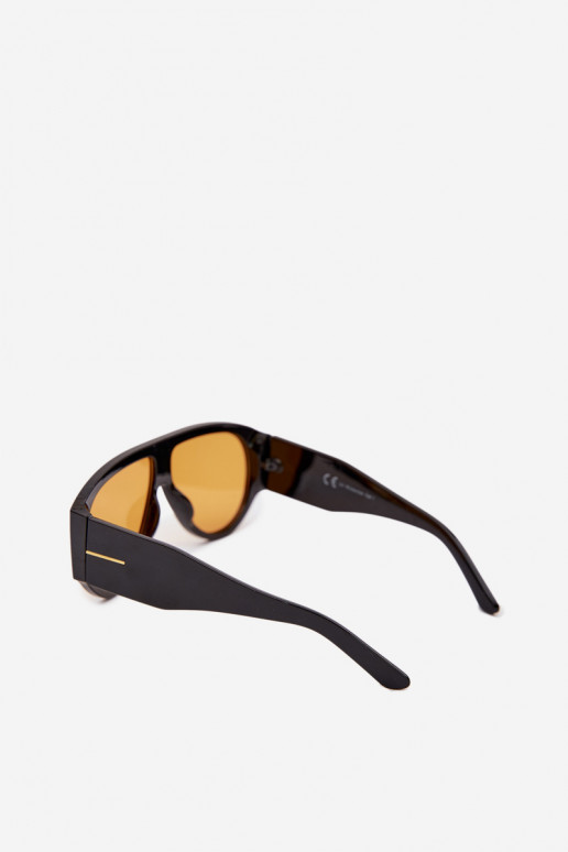 Féminin Des lunettes de soleil Noir et-couleur orange