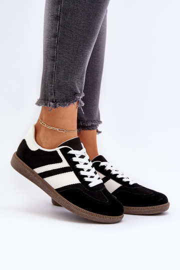 Le bas des femmes Chaussures modèle baskets baskets couleur noire Eudiopis 2