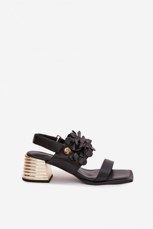 Peau Sandales à talons hauts D&A CR61-3062 couleur noire