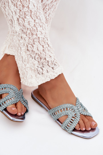 Chaussons Appartement pour femmes couleur bleue Fariella