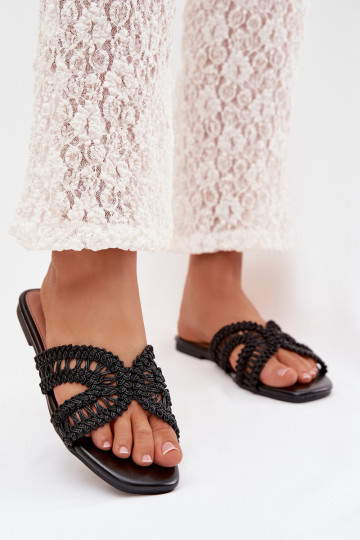 Chaussons Appartement pour femmes couleur noire Fariella 2