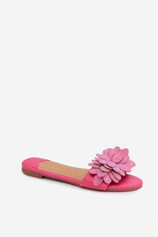 Chaussons Appartement pour femmes Avec décoration couleur rose Grelora