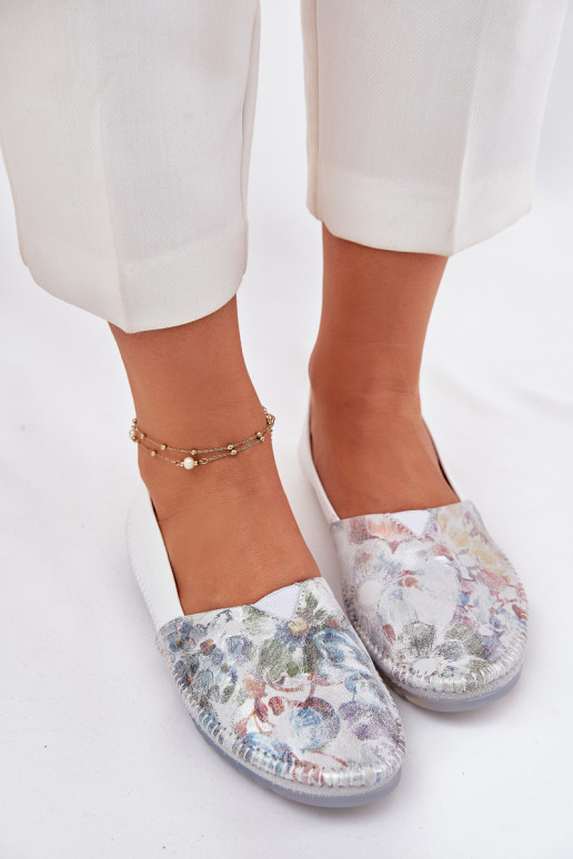 Ballerines avec des écrits Il fautciejka T1930-38 couleur blanche