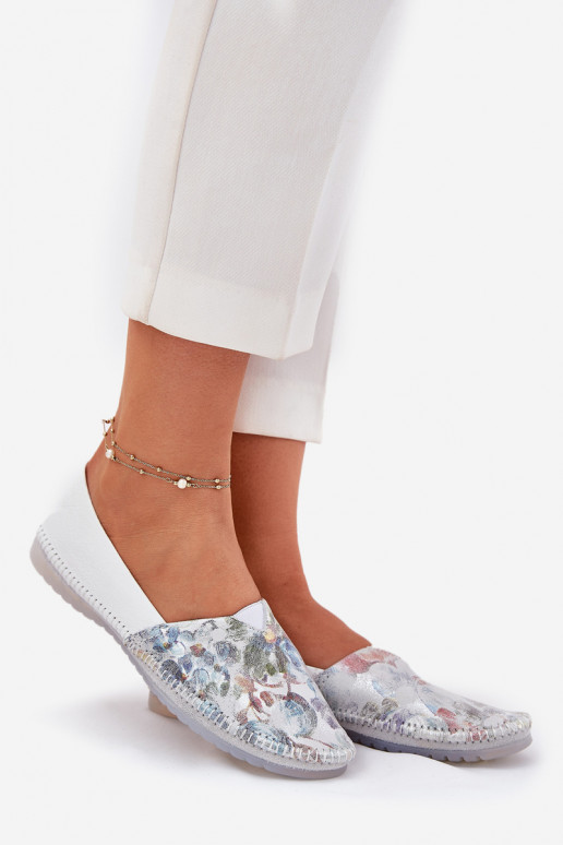 Ballerines avec des écrits Il fautciejka T1930-38 couleur blanche