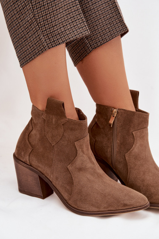 bottes style coÀboyActivéturalnego en daimu Zazoo 3153 couleur kaki