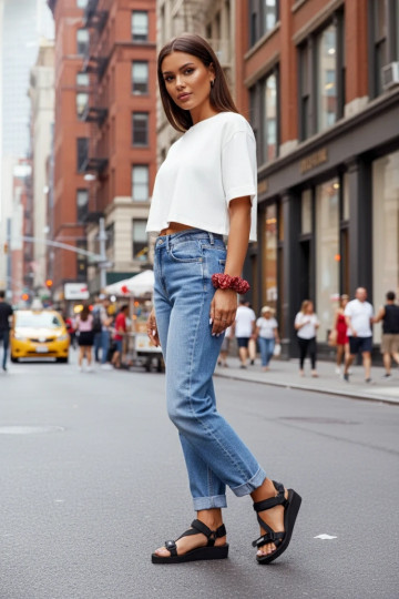 Chaussons légers Sandales à plateforme Big Star FF274A349 couleur noir