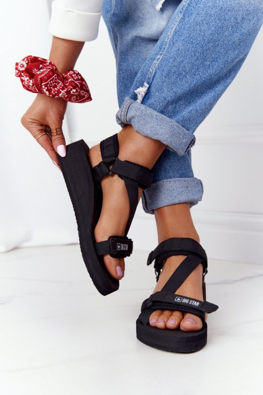 Chaussons légers Sandales à plateforme Big Star FF274A349 couleur noir