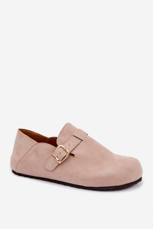 chaussures Féminin en daim écologiqueoÀe avec boucles dorées beige Ismora