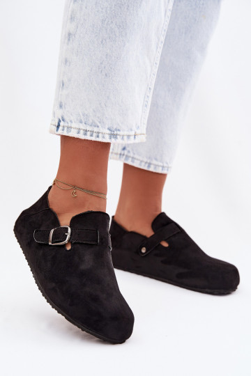 Chaussures en simili cuir pour femmes avec boucles noires Ismora 2