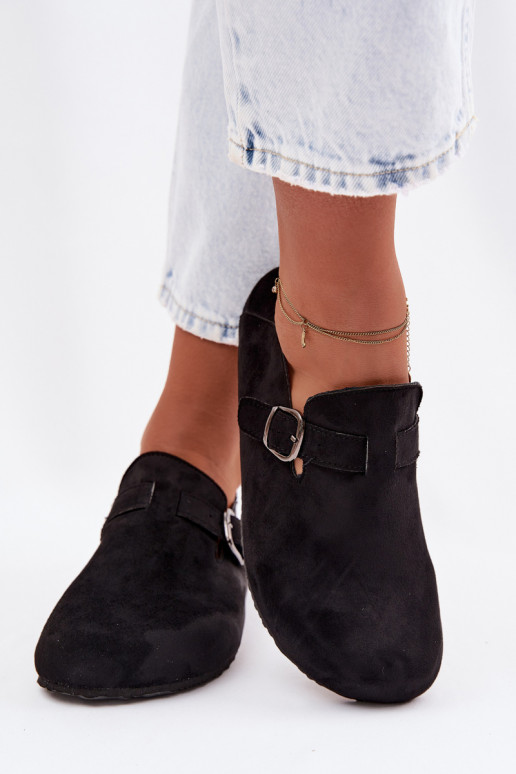 chaussures Féminin en daim écologiqueoÀe avec boucles couleur noire Ismora