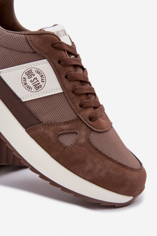 baskets Chaussures modèle baskets pour hommes Big Star TT174353 marron