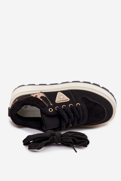 Chaussures modèle baskets Féminin avec une plateforme couleur noire Florinda