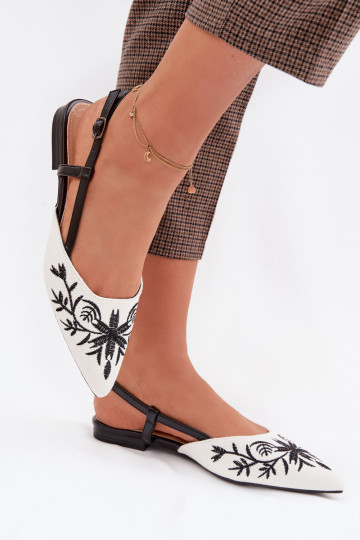 Sandales femme plates avec brides couleur noire Grelia