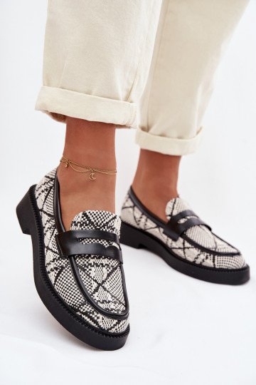 mocassins pour femmes À motifs couleur noire Barisa 2