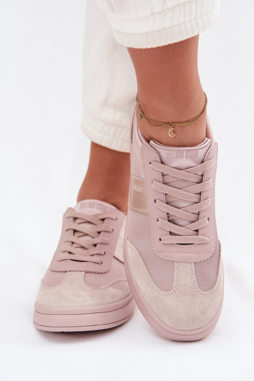 Chaussures modèle baskets Féminin Big Star TT274157 couleur rose