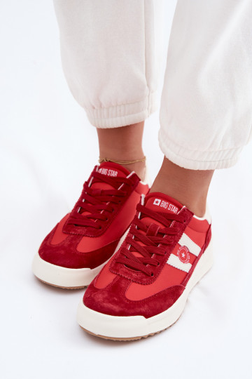 Chaussures de sport femme Big Star TT274158 style décontracté couleur rouge