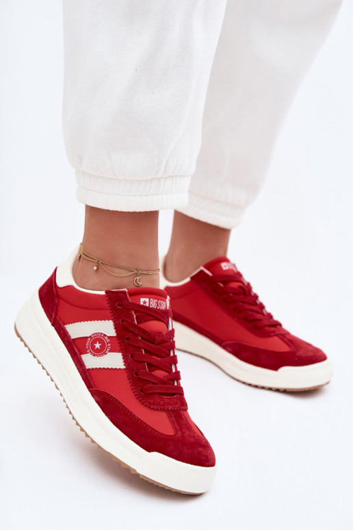 Chaussures modèle baskets Féminin Big Star TT274158 couleur rouge