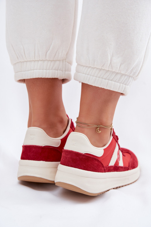 Chaussures modèle baskets Féminin Big Star TT274158 couleur rouge