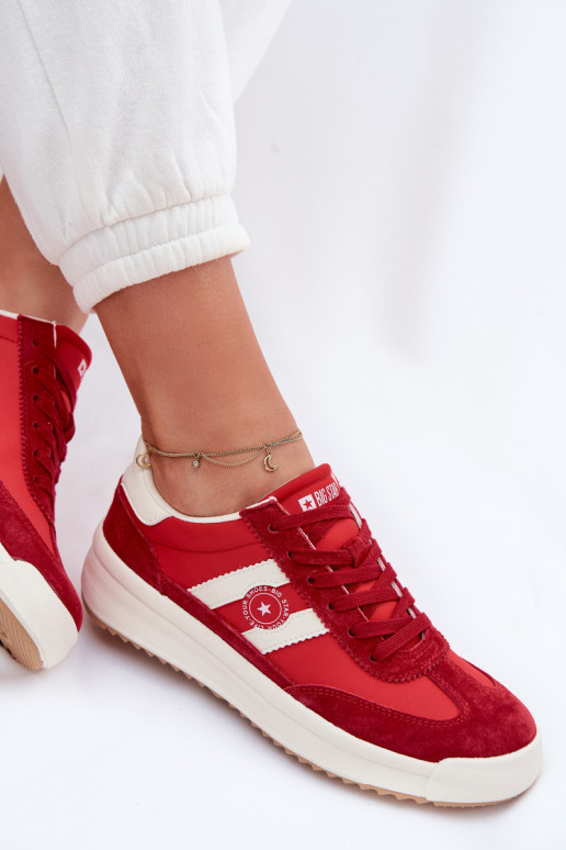 Chaussures modèle baskets Féminin Big Star TT274158 couleur rouge